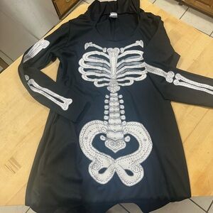 Skeleton hoodie dress